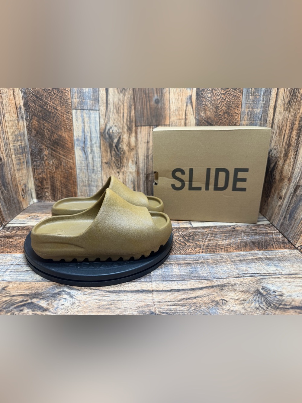 Yeezy Slide Made by Adidas Ochre Kids Slides Slipper Unisex US Size 1 Boost